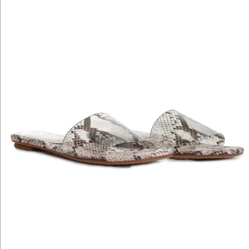 Vince Camuto Snake Print Slides - image 1